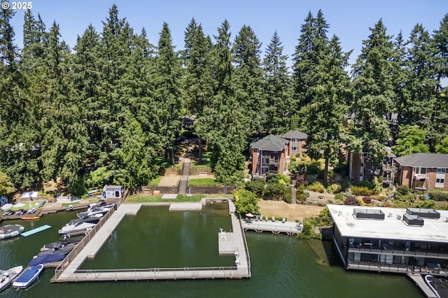 420 S State St, Lake Oswego, OR 97034 - dock with a water view and view of wooded area