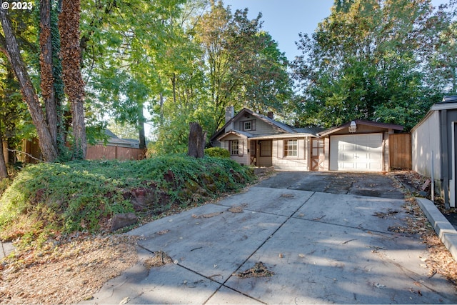 view of front facade with a garage