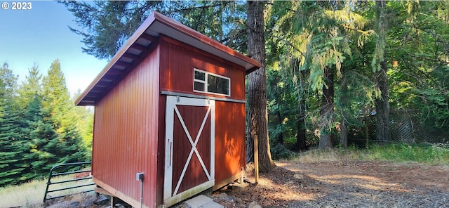 view of shed / structure