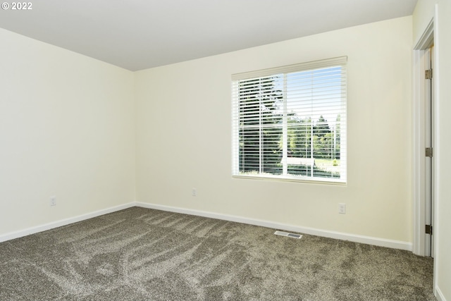 view of carpeted spare room