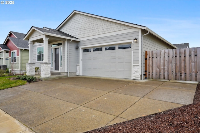 view of front of home featuring a garage