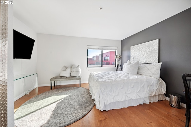 bedroom featuring light wood-type flooring