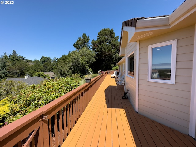 view of wooden deck