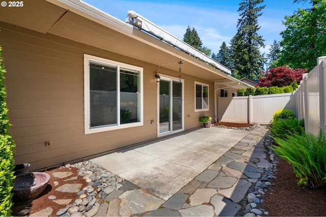 view of patio with fence