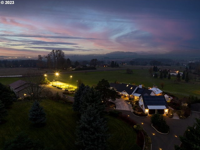 33723 Van Duyn Rd, Eugene, OR 97408 - aerial view at dusk of a view of rural / pastoral area