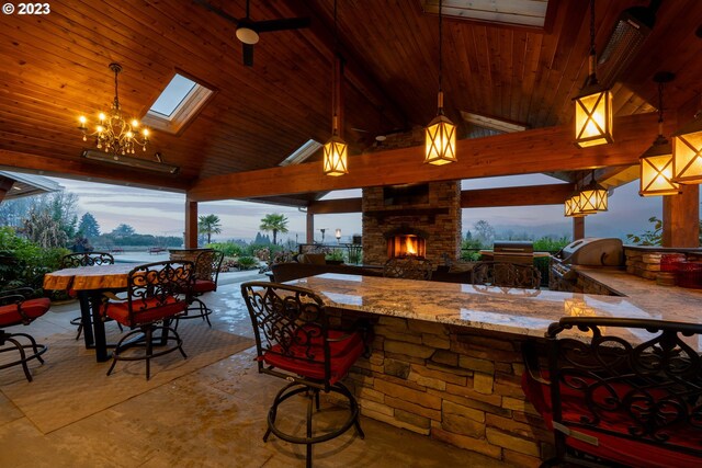 33723 Van Duyn Rd, Eugene, OR 97408 - view of patio / terrace featuring a gazebo and exterior kitchen