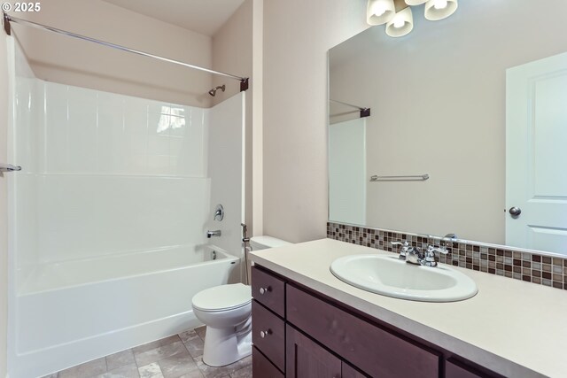 7359 NW 168th Ave, Portland, OR 97229 - full bath with vanity, tub / shower combination, and decorative backsplash