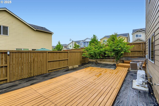 7359 NW 168th Ave, Portland, OR 97229 - deck with a fenced backyard and a residential view