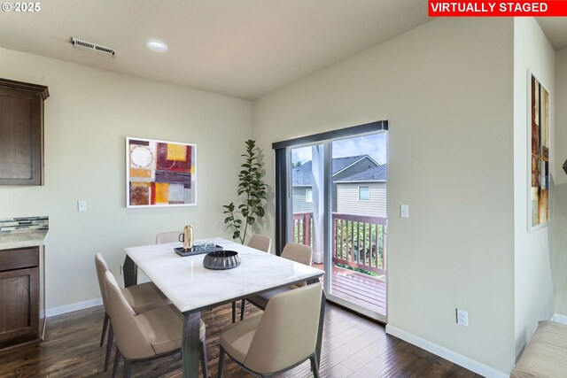 7359 NW 168th Ave, Portland, OR 97229 - dining room with dark wood-type flooring and recessed lighting