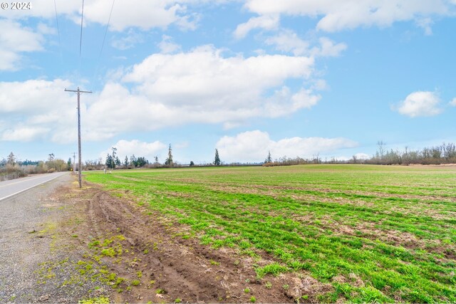 view of street with a rural view