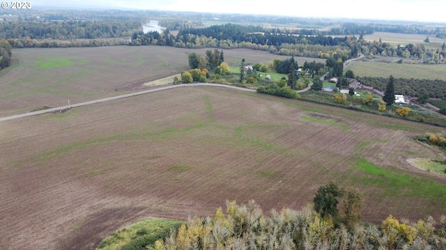 aerial view with a rural view