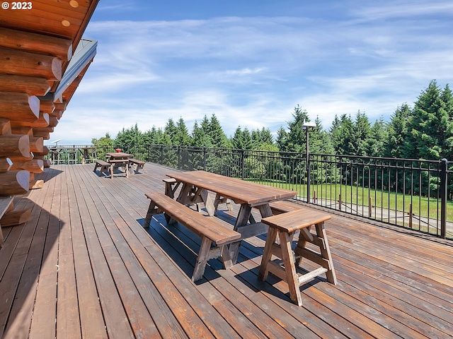 view of wooden deck