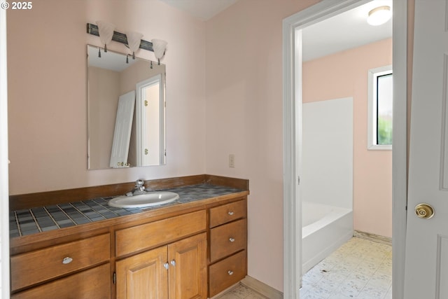 11185 SE Saint Lucy Ln, Happy Valley, OR 97086 - bathroom with vanity and tile patterned floors