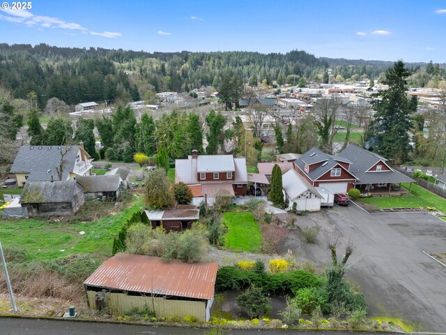 510 SE Shafford St, Estacada, OR 97023 - drone / aerial view featuring a forest view