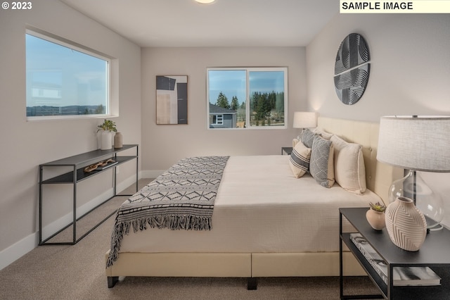 view of carpeted bedroom