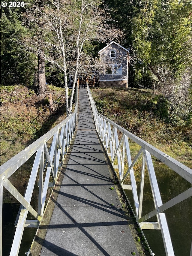 view of dock area