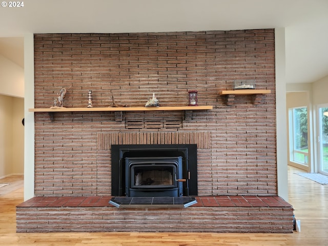 interior details with wood finished floors