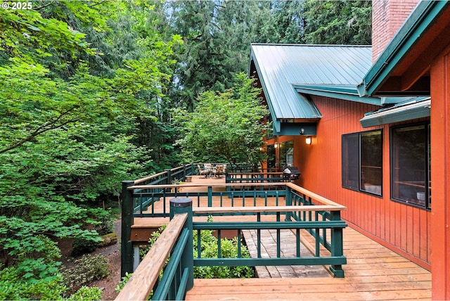 25901 E Highview Dr, Welches, OR 97067 - deck featuring a view of trees