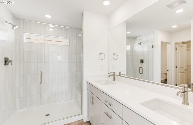 27298 SW Marigold Ter, Wilsonville, OR 97070 - bathroom with vanity, toilet, and walk in shower