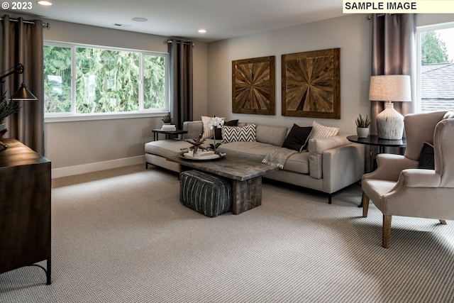 view of carpeted living room