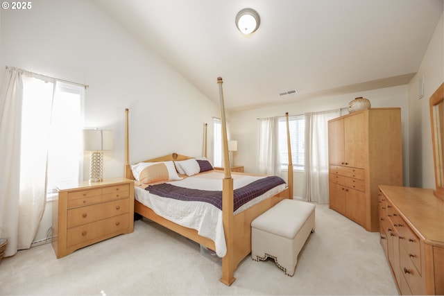 16713 NW Countryridge Dr, Portland, OR 97229 - bedroom with light carpet and lofted ceiling