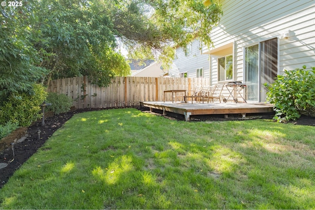 16713 NW Countryridge Dr, Portland, OR 97229 - fenced backyard with a deck