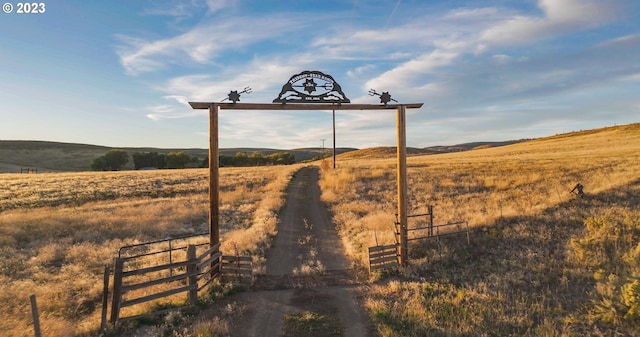 exterior space with a rural view