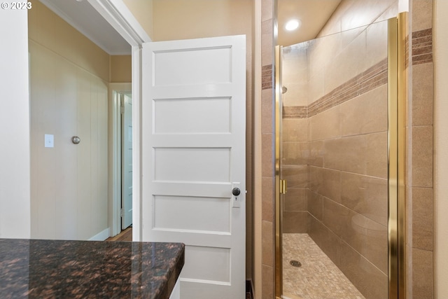 bathroom featuring walk in shower