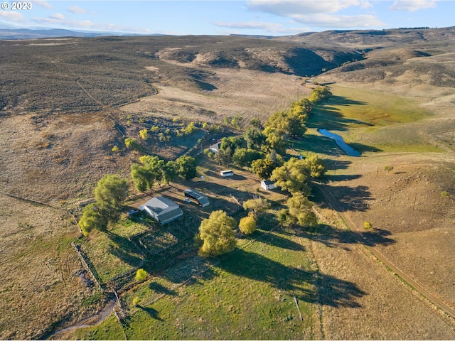 drone / aerial view featuring a rural view