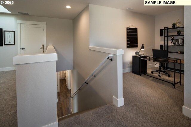 Mountain Home Rd, Sherwood, OR 97140 - carpeted office space with baseboards and recessed lighting