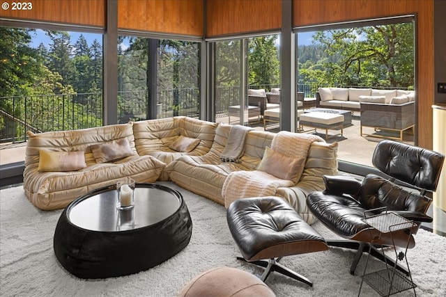 sunroom / solarium with plenty of natural light