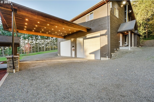 22000 SE Upper Matthews Creek Ln, Amity, OR 97101 - exterior space with a garage