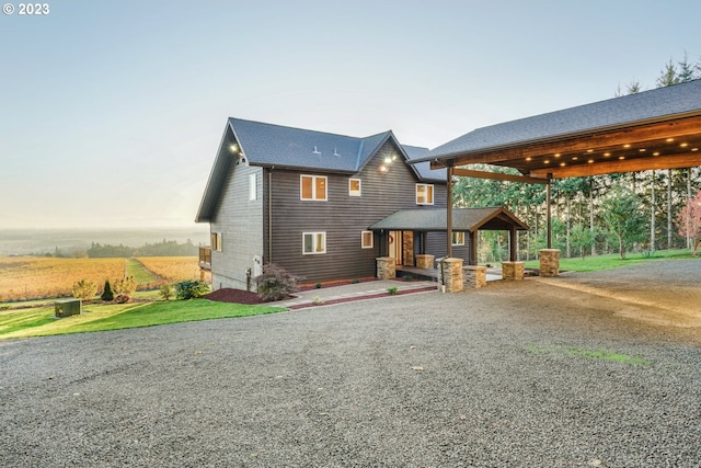 22000 SE Upper Matthews Creek Ln, Amity, OR 97101 - view of front of home featuring covered porch