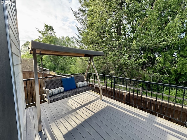 view of wooden deck
