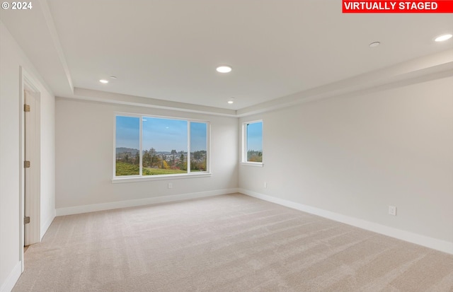 bedroom featuring dark colored carpet