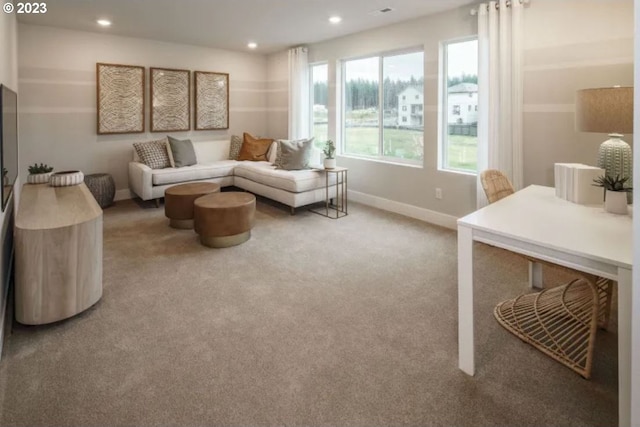 view of carpeted living room