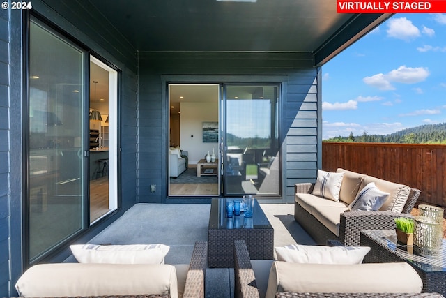 view of patio featuring outdoor lounge area