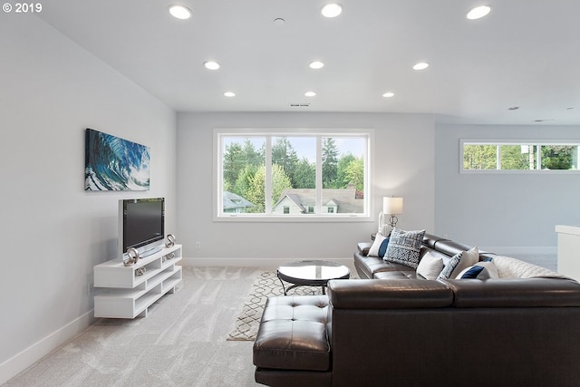 view of carpeted living room