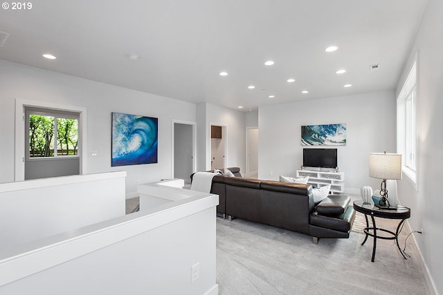 view of carpeted living room