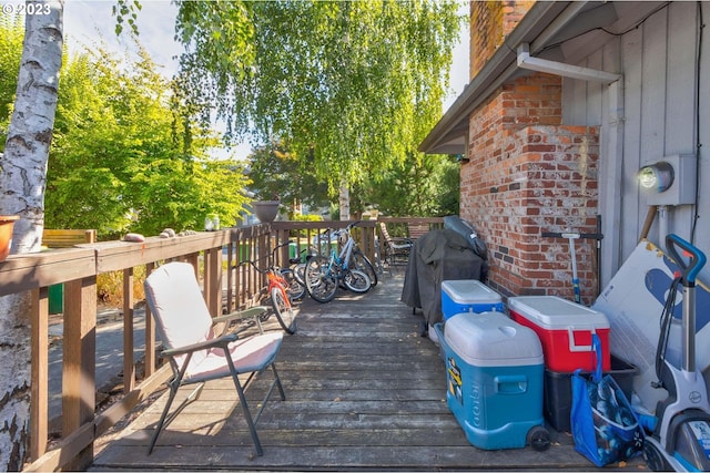 view of wooden deck