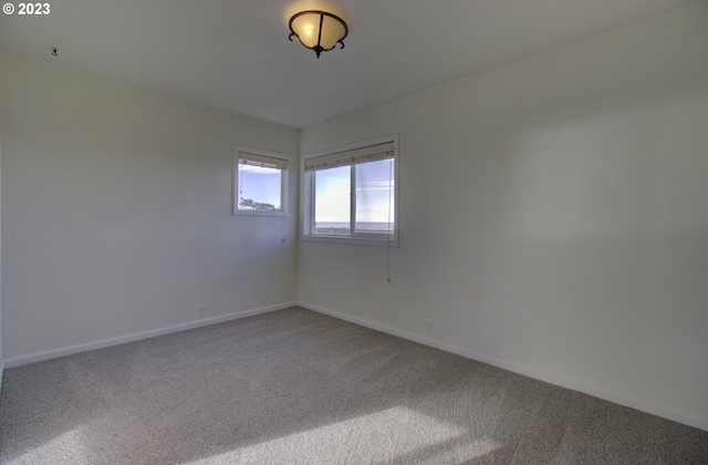 view of carpeted empty room