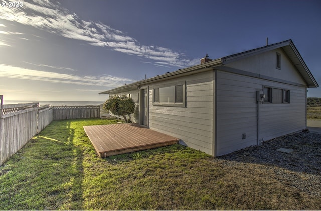 view of home's exterior featuring a yard