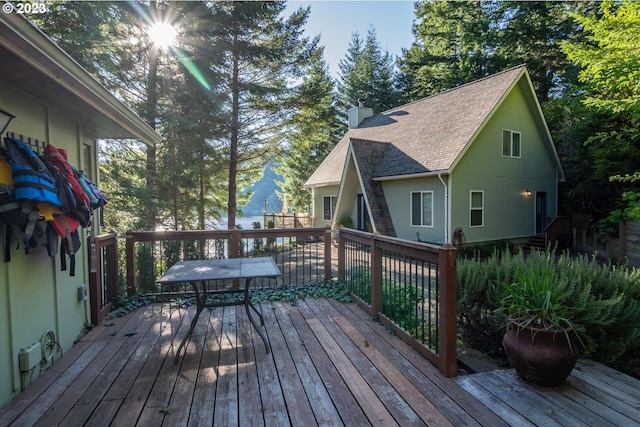 view of wooden deck