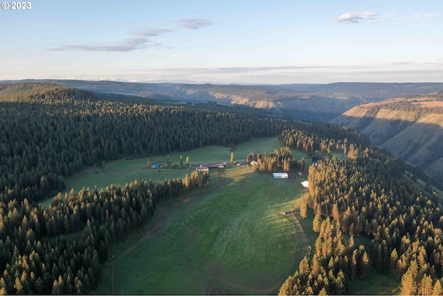 bird's eye view featuring a rural view