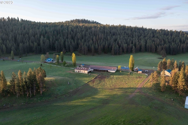 bird's eye view featuring a rural view