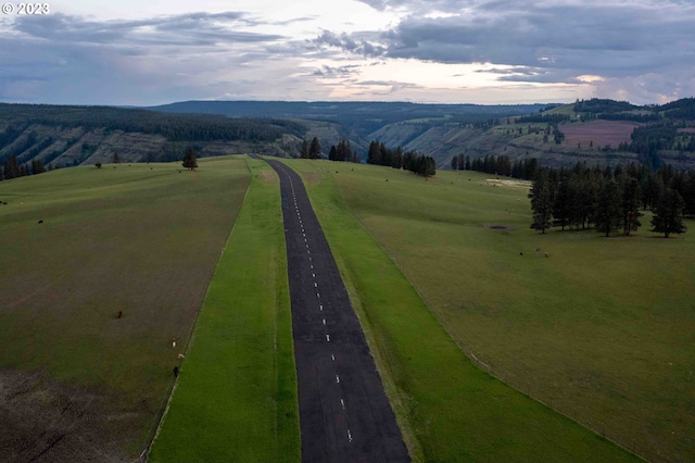 bird's eye view featuring a rural view