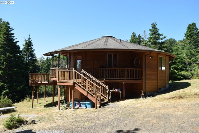 exterior space with a wooden deck