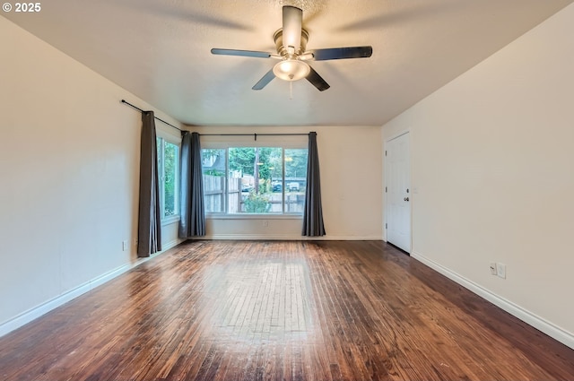 9832 N Clarendon Ave, Portland, OR 97203 - spare room with ceiling fan and hardwood / wood-style floors