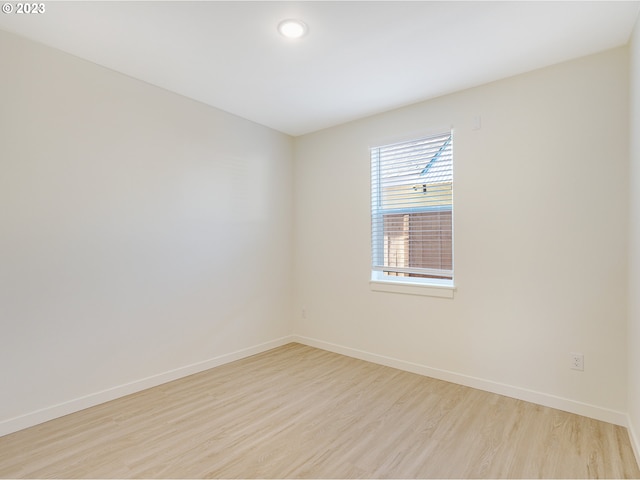 empty room featuring light hardwood / wood-style flooring