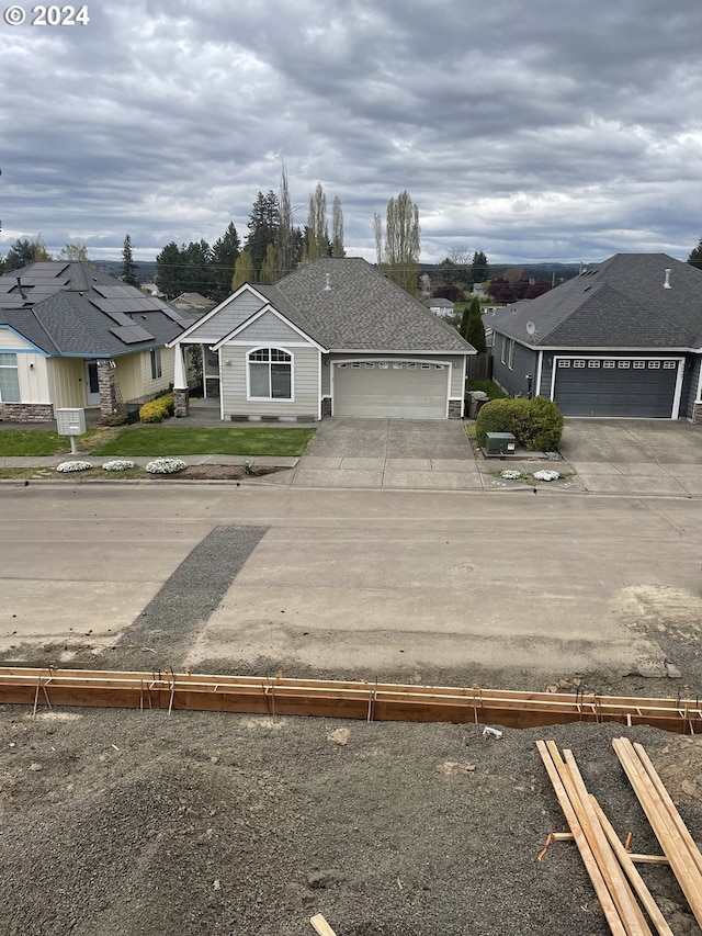 exterior space featuring a garage